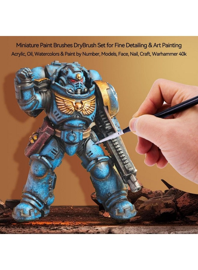باندافلاي مجموعة فرش الرسم التفصيلية من باندافلاي، 15 فرشاة صغيرة للرسم التفصيلي والفني - أكريليك، زيت، ألوان مائية، ورسم حسب الرقم، نماذج، وجه، أظافر، حرف يدوية، لعبة وارهامر 40 ك - Image 4