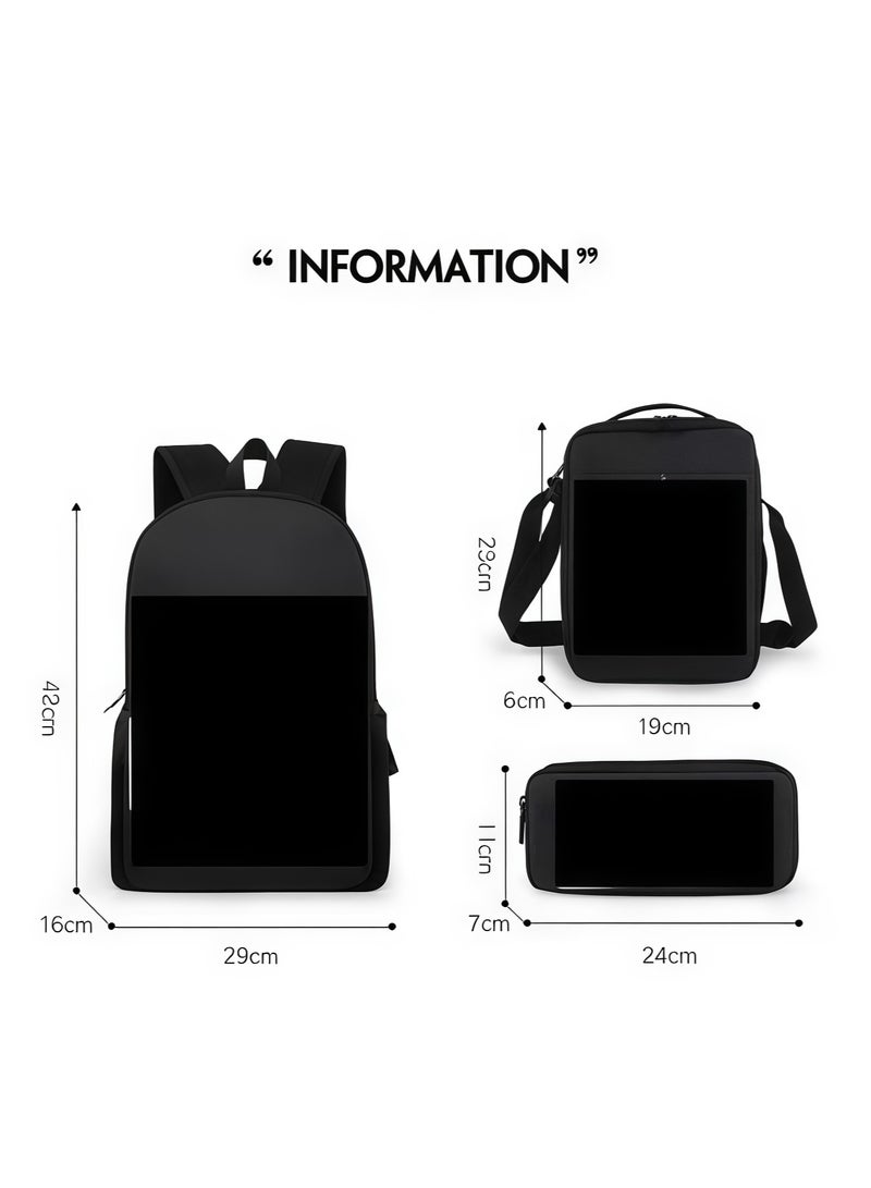 Venom Cartoon Student Backpack Three-Piece Set 29*16*42 cm - Image 2