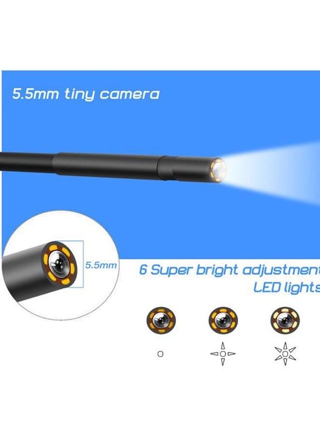 High-definition industrial camera, 4.3-inch screen waterproof camera, 5.5mm car pipe, used for car maintenance pipe house auxiliary inspection - Image 4