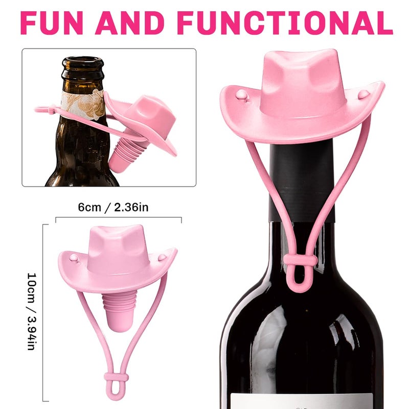 Pandahero Cowgirl Hat Silicone Wine Stoppers,Valentines Day Gifts for Her,Kitchen Gadgets Gifts for Women,Birthday Gifts for Women - Image 3