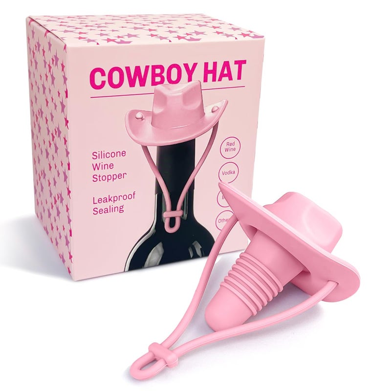 Pandahero Cowgirl Hat Silicone Wine Stoppers,Valentines Day Gifts for Her,Kitchen Gadgets Gifts for Women,Birthday Gifts for Women - Image 1