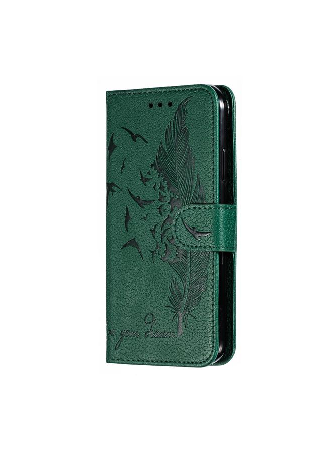 Zaboon Case For iPhone 11 Feather Pattern Litchi Texture Horizontal Flip Leather Case with Wallet & Holder & Card Slots - Image 3