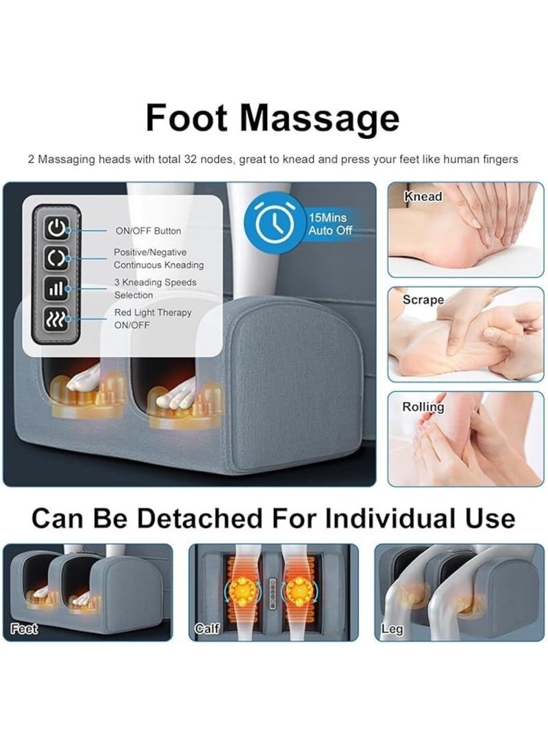 بيج ماكس جهاز تدليك كهربائي كامل الجسم قابل للطي | وسادة تدليك بالاهتزاز للظهر والعنق والقدم ودعم أسفل الظهر – مرتبة وسادة مع مؤقت وشدة قابلة للتعديل للاستخدام المنزلي أو المكتبي (أزرق فاتح، فخم) - Image 5