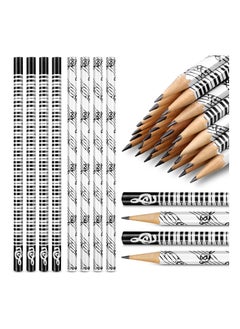 Y&D 50 Pieces Music Pencils Note Piano Keyboard Bulk Wood Gifts Fun for Students Kids Teachers Party Favors Classroom Supplies Black and White 7 Inches  - Image 1