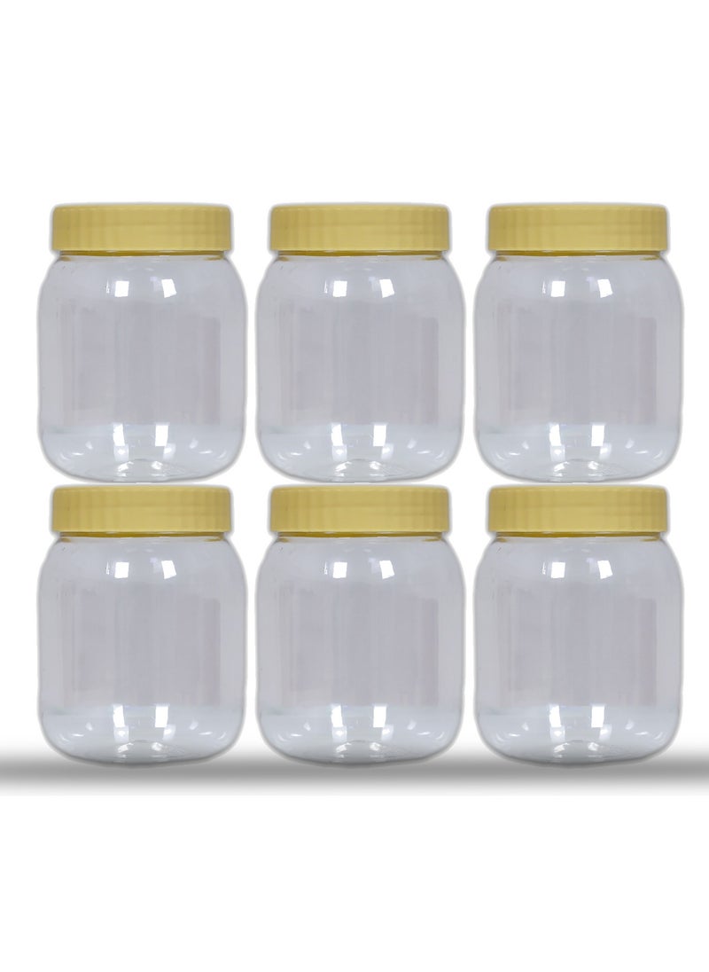 Generic - RAP Global 500 ml Round PET Jars ( Pack of 6 ) - Image 1
