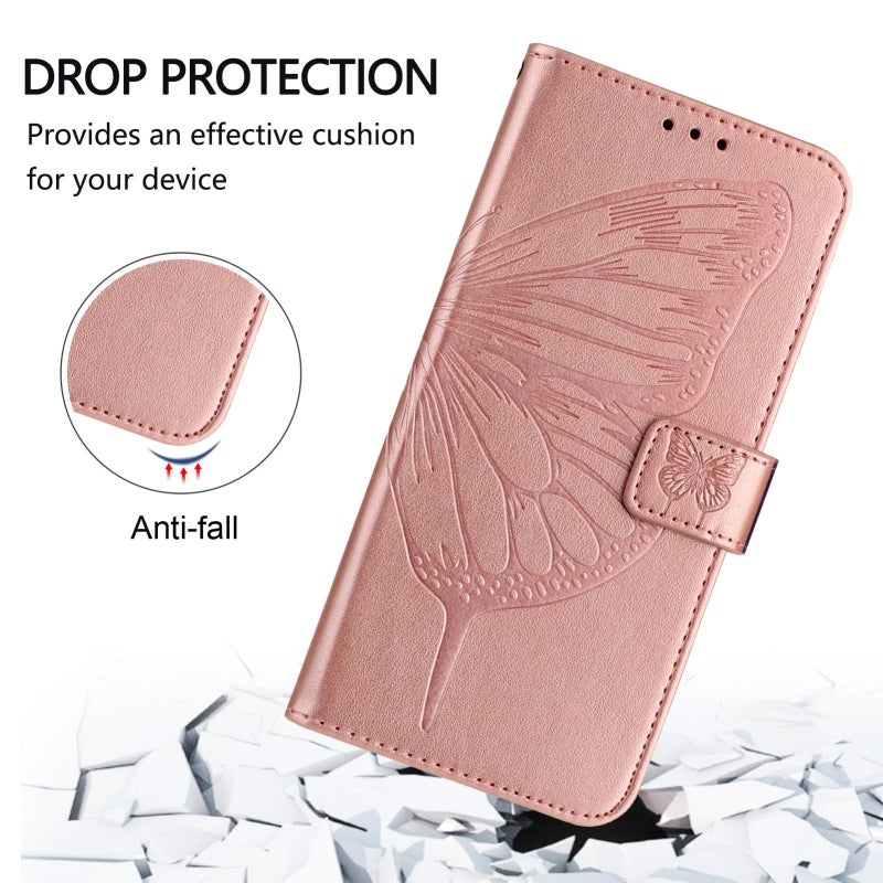erorex For itel A90 4G Embossed  Leather Phone Case(Rose Gold) - Image 4