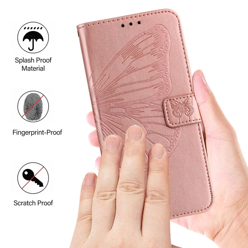 erorex For itel A90 4G Embossed  Leather Phone Case(Rose Gold) - Image 5