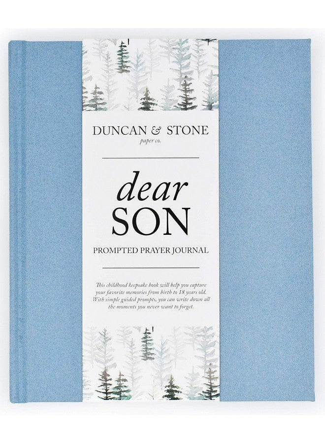 DUNCAN & STONE PAPER CO. Baby Memory Book - Childhood Memory Book For Milestones - Mom and Me Journal w/Prompts, Photos & More - Newborn Keepsake Gifts (Blue,230 Pages) - Image 1