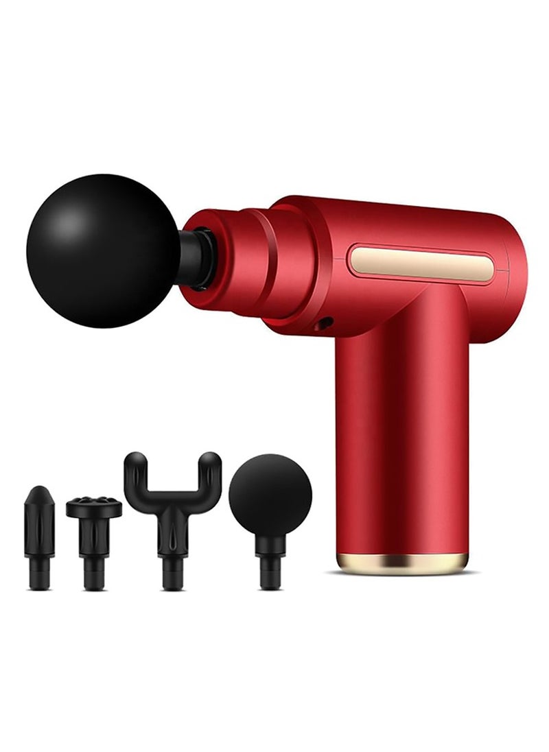Generic Portable Mini Muscle Massager, 6 Speeds, 4 Massage Heads, USB-C Rechargeable Battery, Deep Massager for Muscle and Neck Pain  - Image 1