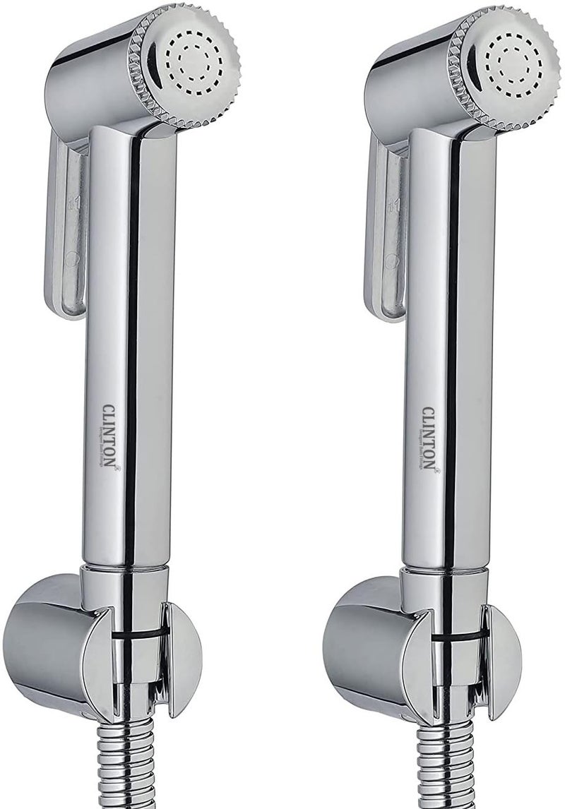 Clinton ABS Lyric Health Faucet with 1mtr 304 Grade Steel Hose and Wall Hook2pc Health Faucet Wall Mount Installation Type Lyric HF Gun with 1mtr SS Tube2pc - Image 1