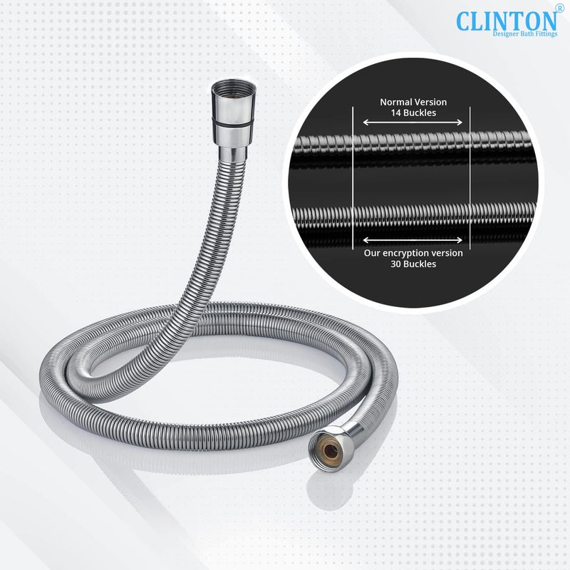 Clinton ABS Lyric Health Faucet with 1mtr 304 Grade Steel Hose and Wall Hook2pc Health Faucet Wall Mount Installation Type Lyric HF Gun with 1mtr SS Tube2pc - Image 4