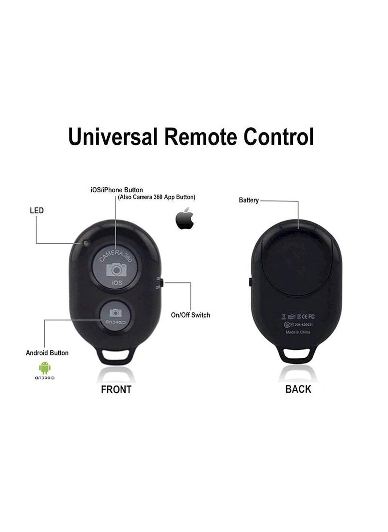 Wireless Bluetooth Camera Remote Shutter For Ios Iphone Ipad Android Samsung Htc Sony [Black]