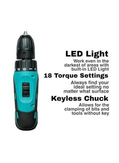 ZASH ZASH TURBO Cordless Drill Machine Driver for Home Professional Use 1500 mAh 2 Liion 2 Speed Controls Reverse Forward Chargable Drilling Screwdriver Machine  - Image 2