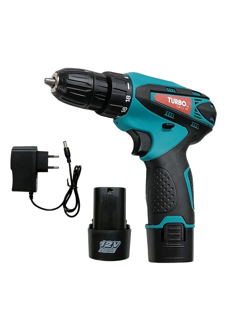 ZASH - ZASH TURBO Cordless Drill Machine Driver for Home Professional Use 1500 mAh 2 Liion 2 Speed Controls Reverse Forward Chargable Drilling Screwdriver Machine - Image 1