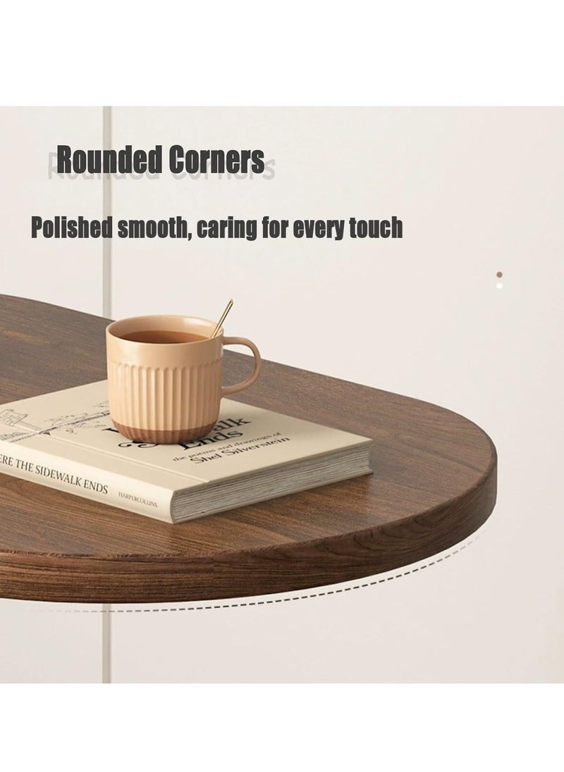 D&L C Shaped Side Table Small Side Table Coffee Table Tea Table End Table Under Sofa Living Room Table Snack Laptop Holder Stable Metal Frame For Bedroom Office Sofa Bed Side Table Easy To Assemble  - Image 2