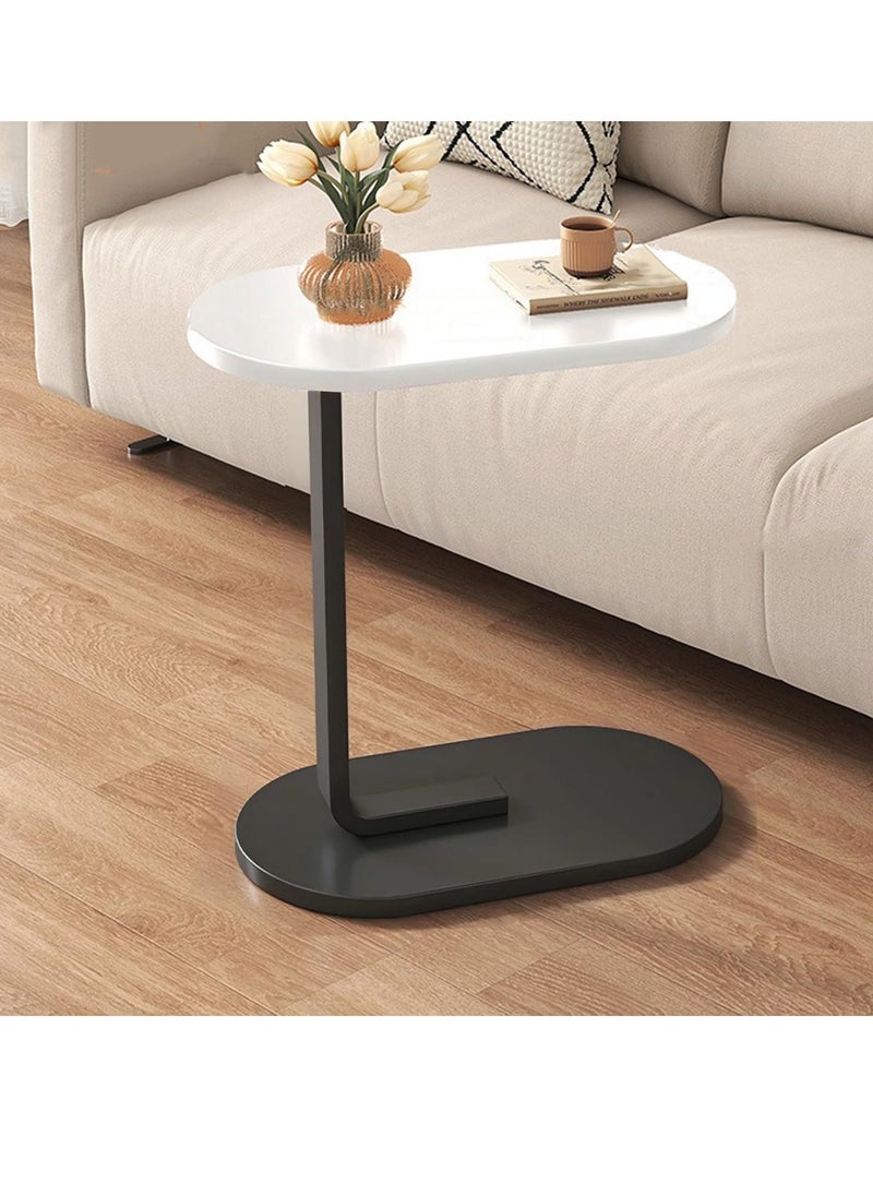 D&L C Shaped Side Table Small Side Table Coffee Table Tea Table End Table Under Sofa Living Room Table Snack Laptop Holder Stable Metal Frame For Bedroom Office Sofa Bed Side Table Easy To Assemble  - Image 1