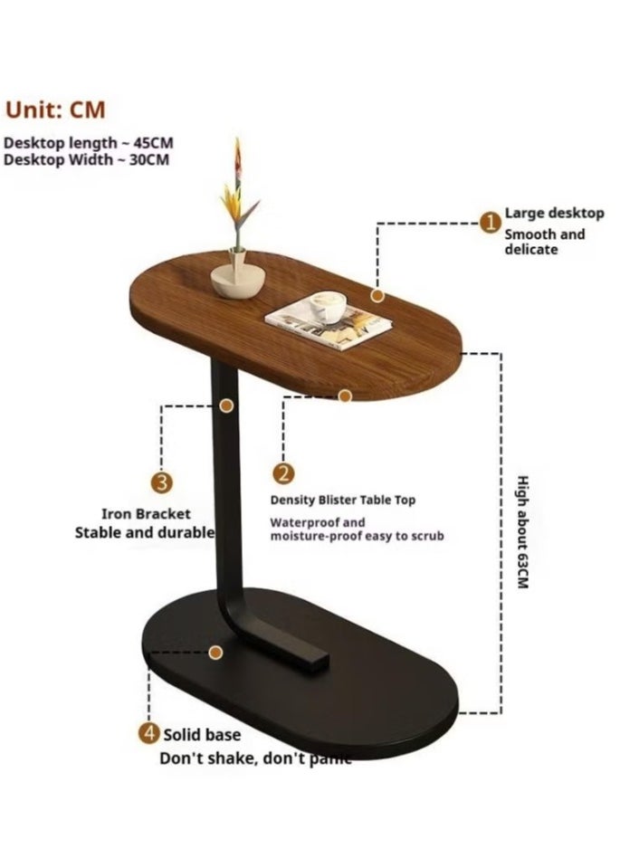 C Shaped Side Table Small Side Table Coffee Table Tea Table End Table Under Sofa Living Room Table Snack Laptop Holder Stable Metal Frame For Bedroom Office Sofa Bed Side Table Easy To Assemble