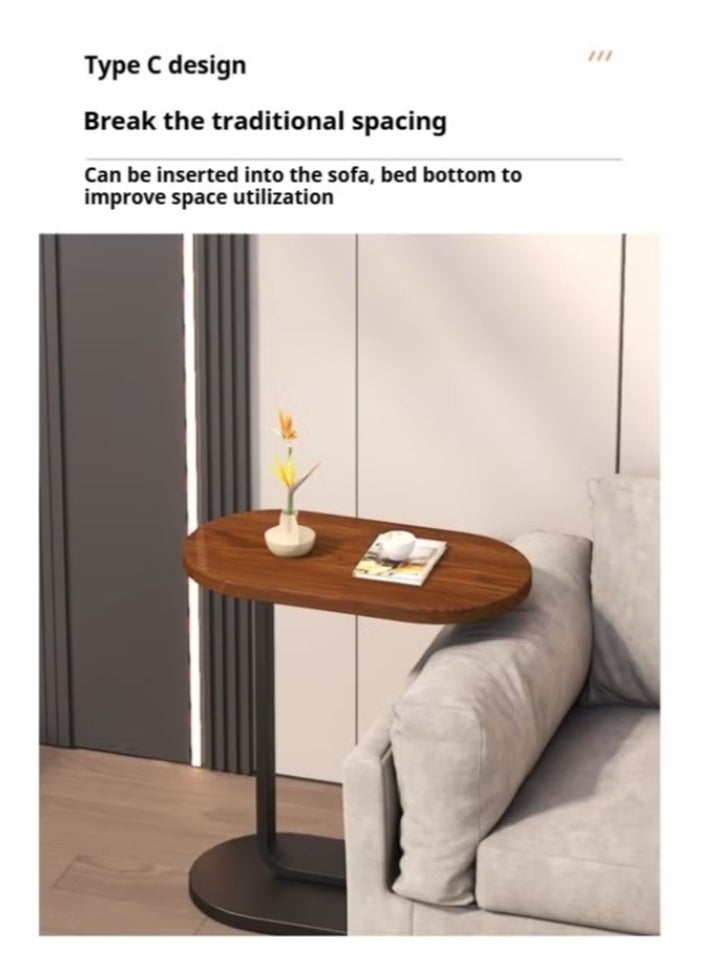 C Shaped Side Table Small Side Table Coffee Table Tea Table End Table Under Sofa Living Room Table Snack Laptop Holder Stable Metal Frame For Bedroom Office Sofa Bed Side Table Easy To Assemble