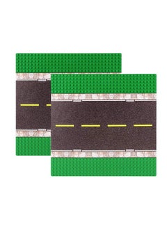 تاكين أول ألواح قاعدة Taken All Road مقاس 10 × 10 بوصة - لوحة قاعدة مستقيمة للطريق من Building Block City Town، ملائمة تمامًا للعلامات التجارية الرئيسية (عبوة من لوحي قاعدة للطريق)  - Image 1