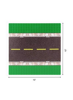 تاكين أول ألواح قاعدة Taken All Road مقاس 10 × 10 بوصة - لوحة قاعدة مستقيمة للطريق من Building Block City Town، ملائمة تمامًا للعلامات التجارية الرئيسية (عبوة من لوحي قاعدة للطريق)  - Image 4