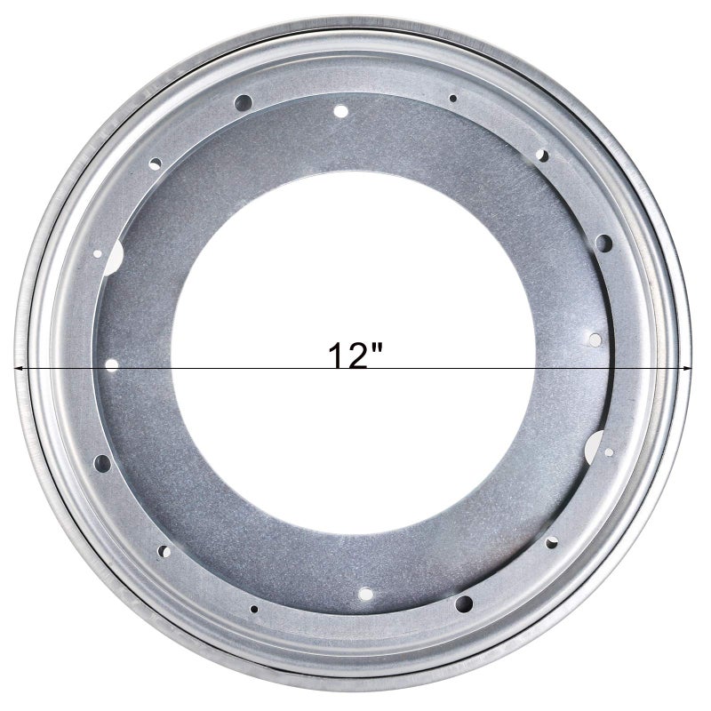 Fasmov 12-Inch Lazy Susan 5/16 Thick Turntable Bearings with 6 Rubber Pads, Pack of 2 - Image 2