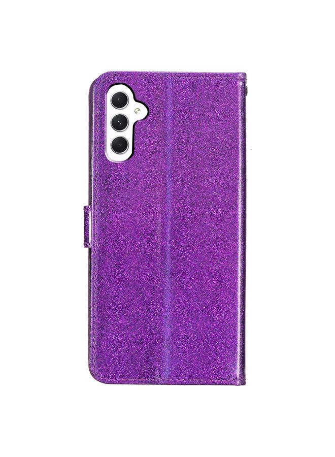 اس-توب جراب هاتف Samsung Galaxy A56 5G جراب هاتف جلدي قابل للطي لامع من البودرة - Image 3