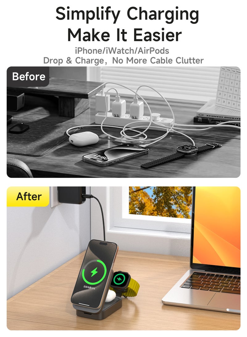 DUDAO A11MAX-B 3-IN-1 WIRELESS CHARGER -BLK - Image 5