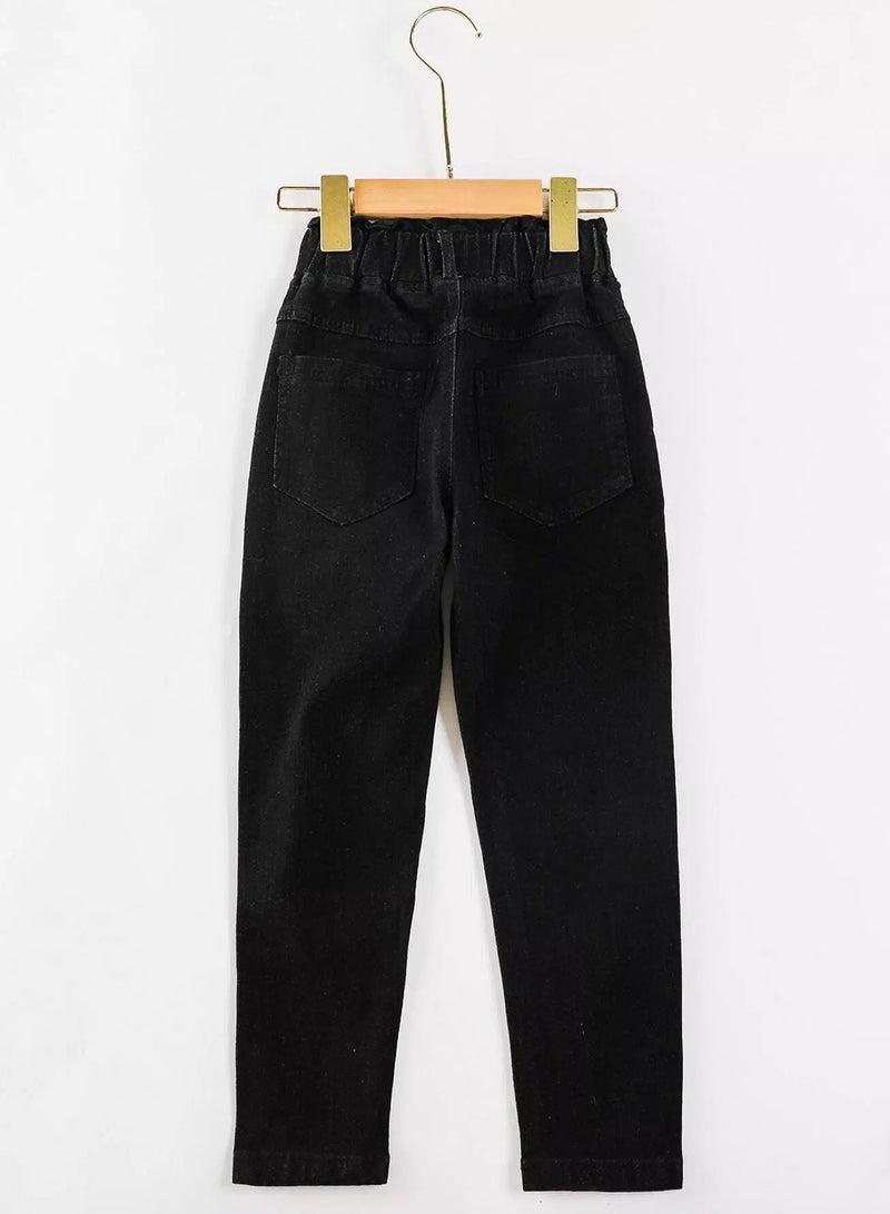 Girls Ripped Slant Pocket Jeans  - Image 2