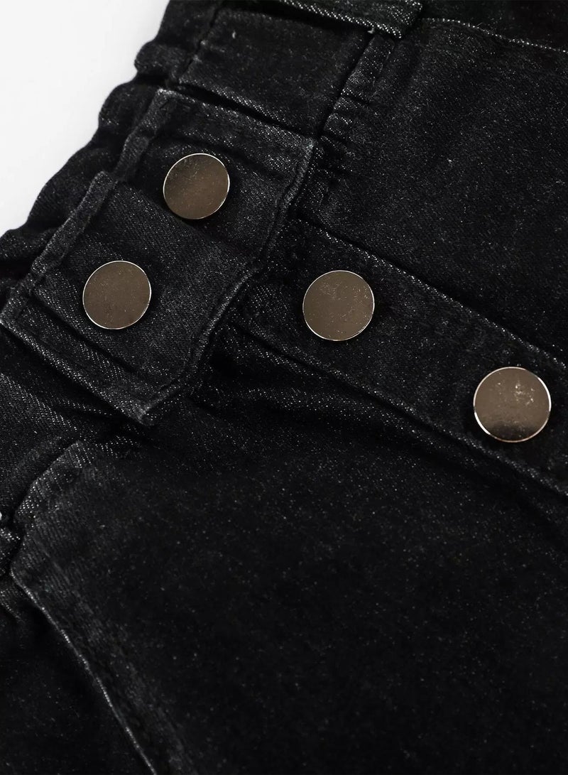Girls Ripped Slant Pocket Jeans  - Image 4