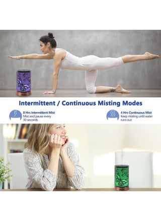 Essential Oil Diffuser 100ml Metal Aromatherapy Oil Diffuser Ultrasonic Cool Mist Diffuser with Waterless Auto Shut-Off Protection,7 Colors Changed LED for Home Office SPA Yoga (Butterfly) - pzsku/Z86CEAB88AB2010348213Z/45/_/1683622159/d18c8eeb-5fa5-47e0-822c-b17dc6b210ec