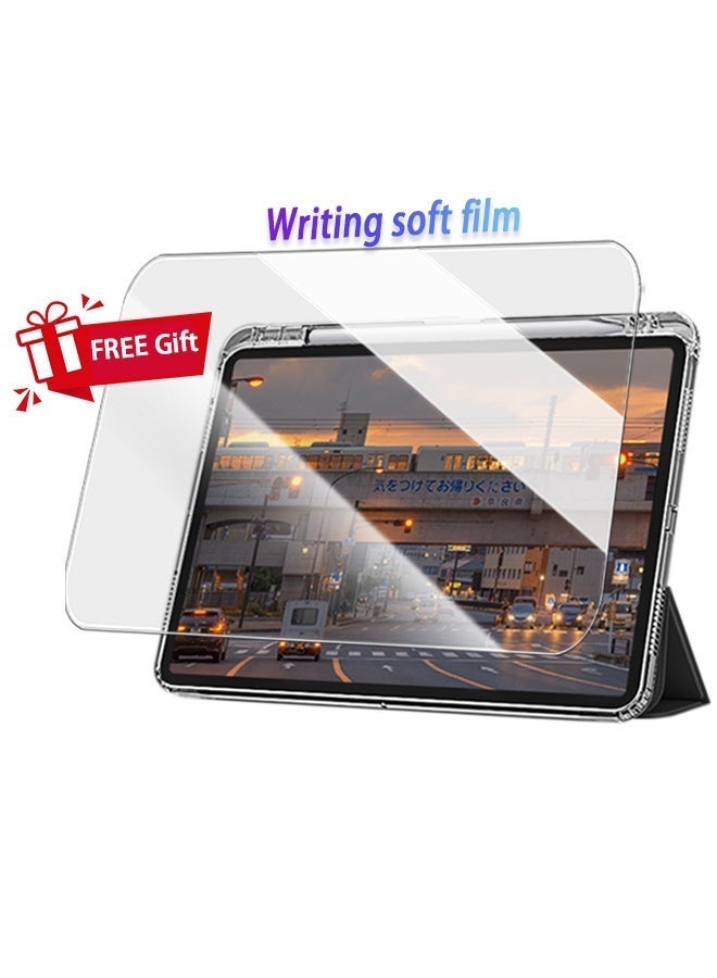 Yaqeen Cover Compatible with Huawei MatePad SE 11inch 2024 Case with Pencil Holder, Tri-FoldSlim Lightweight TPU Shockproof Cover with Clear Back Silicone Shell Protective for Huawei MatePad SE 11" (black） - Image 2