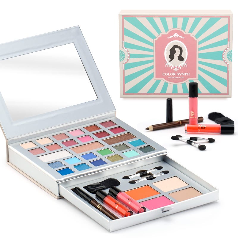 Color Nymph AllinOne Makeup Kit  Perfect for Women Teens and Beginners Unlock Endless Possibilities with 24 Gorgeous Shades of Matte and Shimmer Eyeshadow Highly Pigmented Lip Glosses Eyeliner
