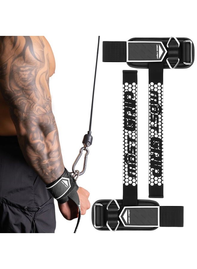 MOST GRIP Drip Glue Non-Slip Wrist Straps for Weightlifting, 2-in-1 Lifting Straps with D Rings for Cable Machine Workout, 10mm Neoprene Padded Wrist Wraps for Weight Lifting Deadlift - Image 1