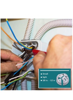 SYOSI Cable Connector Electrical Boxes, 100Unit 24mm Push in Wire Connectors, Conduits & Fittings Connector Junction Box Connector, Non-Metallic Push-Fit Bulk Connectors Gray, for Fits Knockout Hole  - Image 2