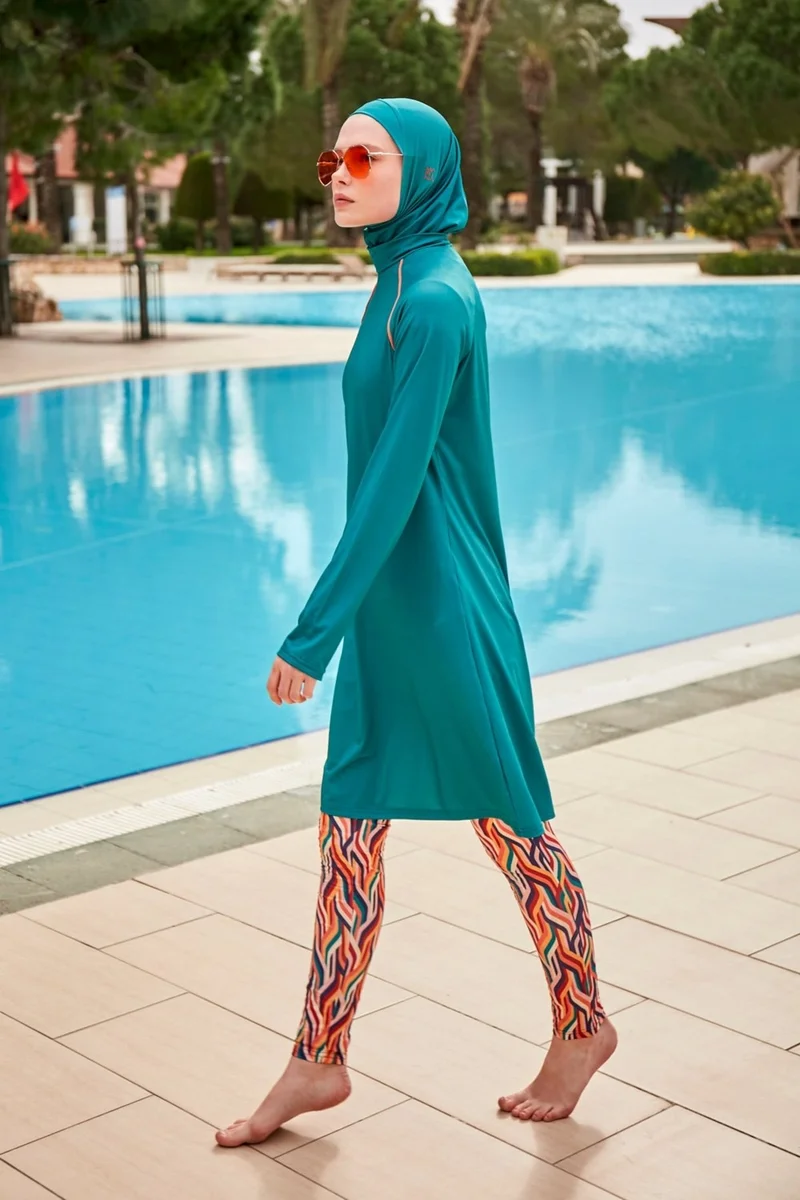 Marina Lycra Colorful Full Covered Hijab Swimsuit M2465