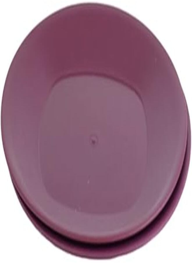 Bager Bager bg-405 clover round plate for serving food set of 2 pieces 24cm - dark purple 