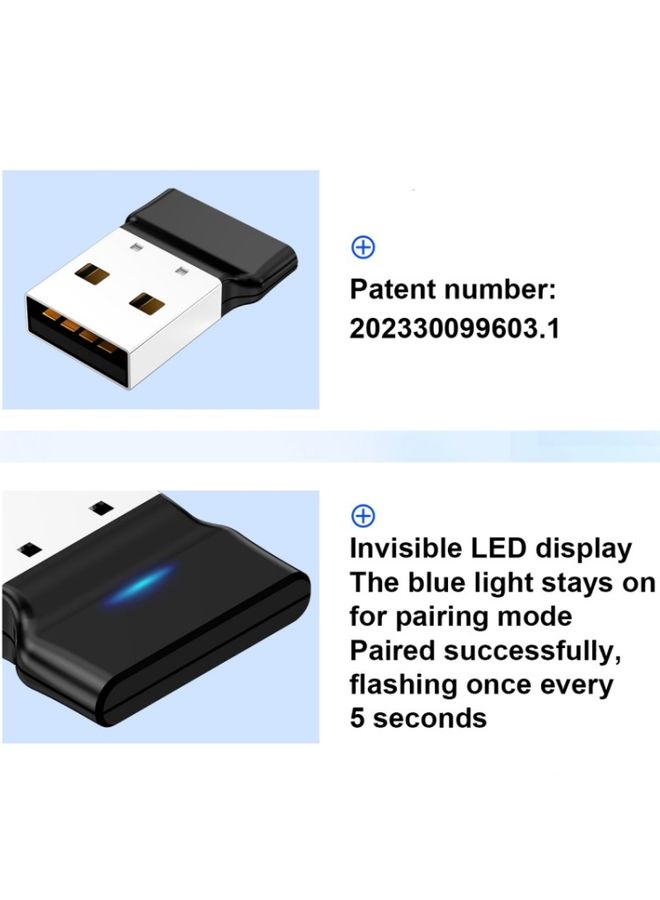 BURAQ OY313 USB Bluetooth 5.3 Adapter Wireless Transmitter Receiver For PC Windows 11 10 8 7  - Image 3