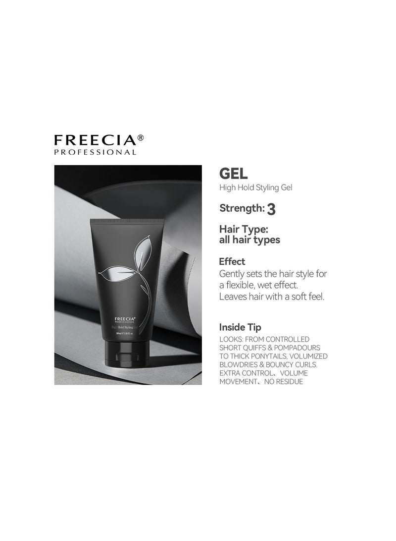 freecia Freecia Professional High Hold Styling Gel – 24H Max Hold, Clear Texture, Fresh Scent – 100ml - Image 3