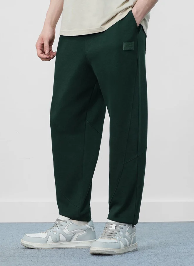 The Souled Store The Souled Store Men Oversized Fit Printed Green Joggers