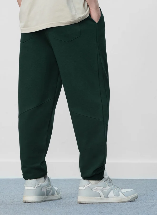 The Souled Store The Souled Store Men Oversized Fit Printed Green Joggers