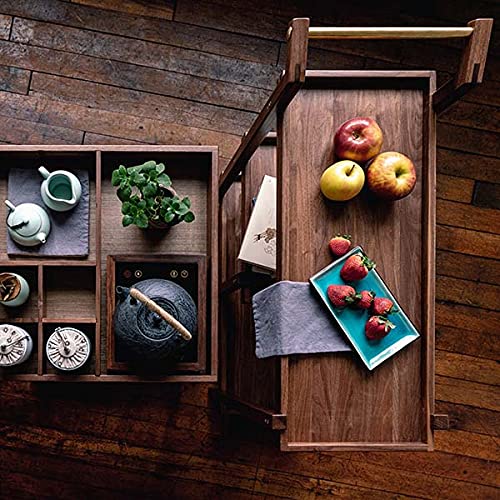 VM DECOR Solid Sheesham Wooden Storage Trolley with Wheels - Multi-Functional Spice Rack, Coffee & Serving Table, Tea Cart, and Wine Trolley - Image 5