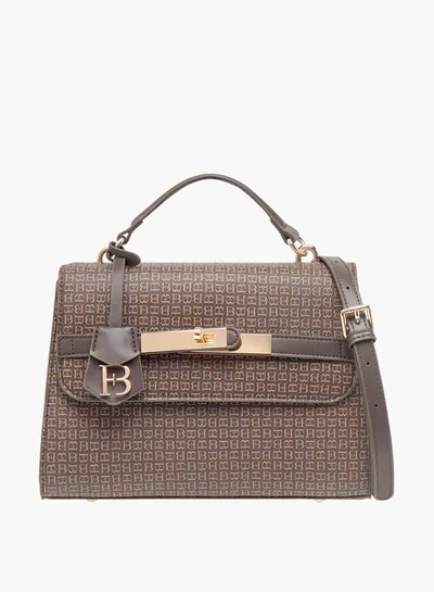 Flora Bella By Shoexpress Women Solid Satchel Bag with Detachable Strap and Flap Closure