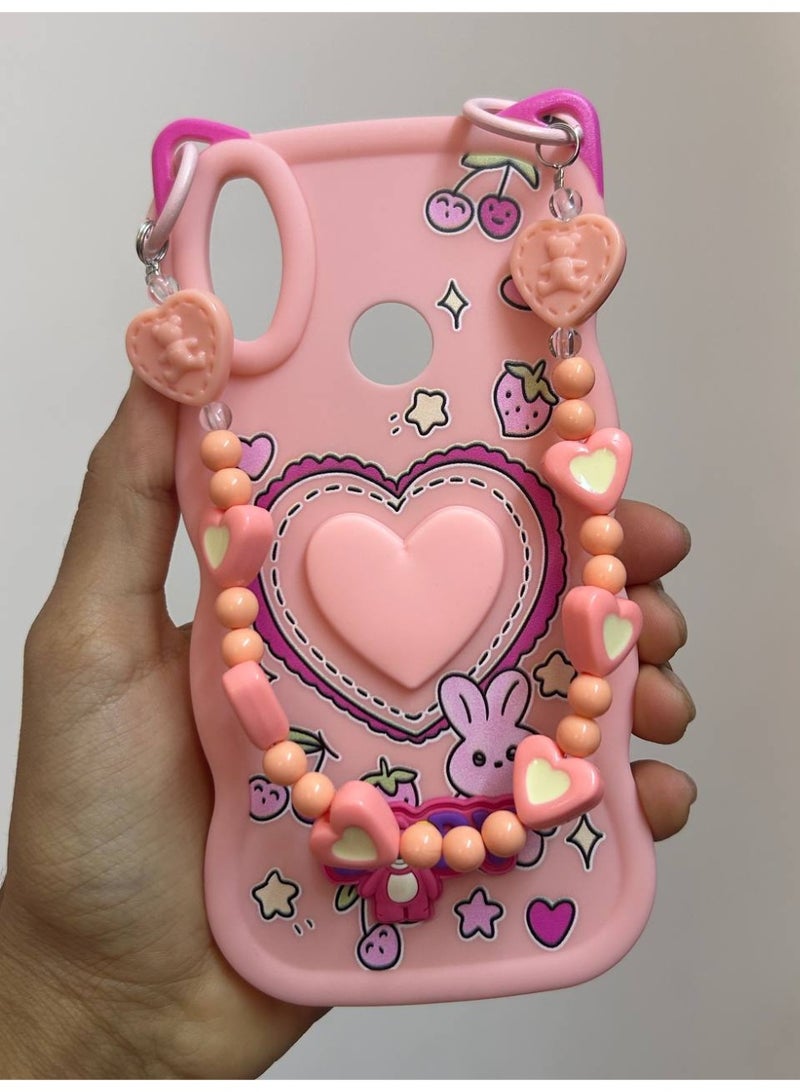 جراب خلفي بتصميم كرتوني جديد علي شكل قلب وعليه كلمه BABY متوافق مع هاتف هواوي Y6 2019 - Image 1