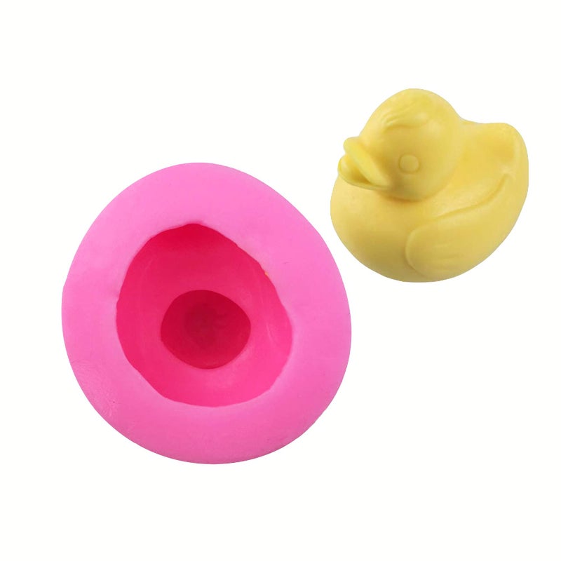 HengKe 3D Duck Soap Silicone Mold Duckie Silicone Fondant Mold for Baby Shower Cake TopperDecoration Candle Bath Bomb Resin Mould ChocolatePolymer ClaySoapCrafting Projects