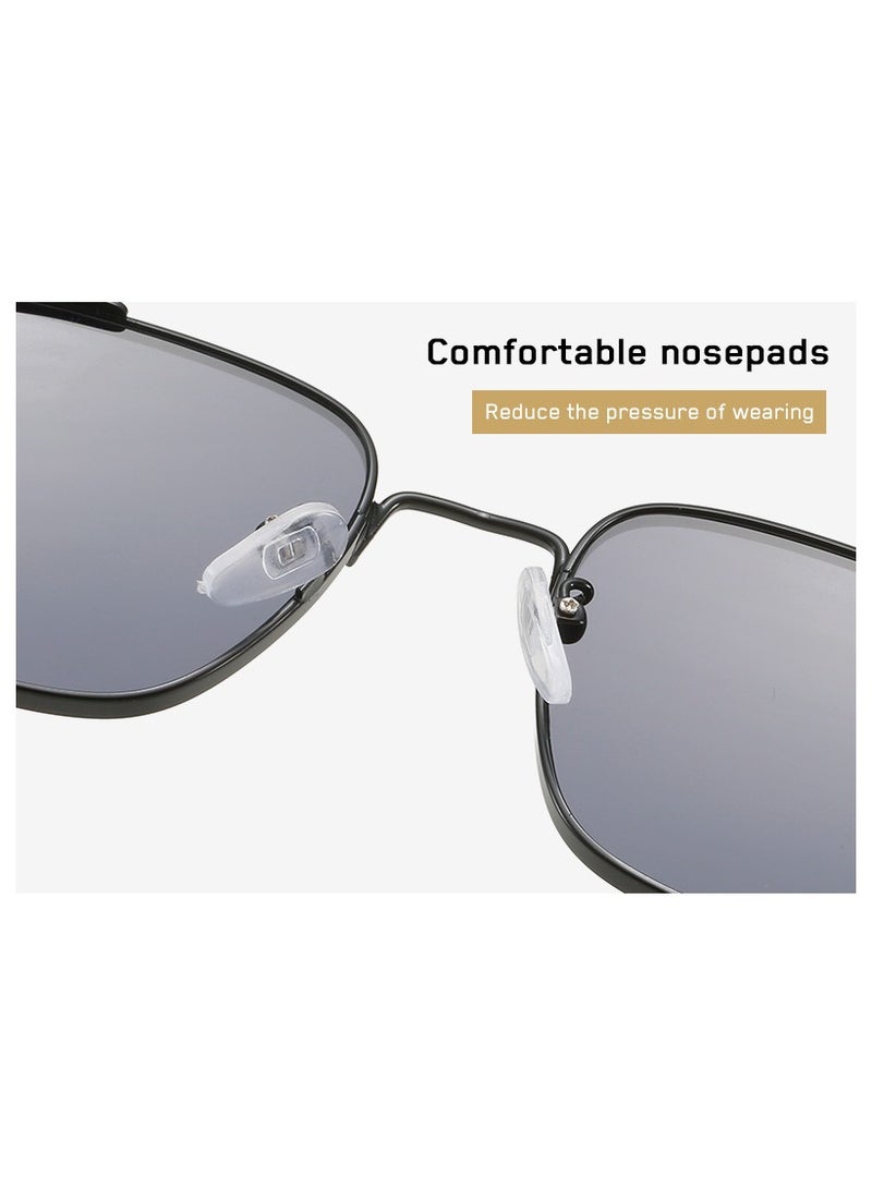 Estelle 2025 Retro Square Frame Steampunk Metal Sunglasses - Unisex Vintage Polarized Sunglasses for Men & Women, UV Protection, Fashionable Sunglass (BLACK RED) - Image 4