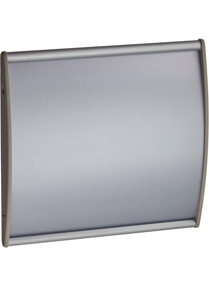 Displays2go Set of 5 Nameplate Sign Holder for Wall Mount Curved Office Sign Frame Holds 5625 x 6 Graphics Includes DoubleSided VHB Tape for Mounting  Silver Aluminum  - Image 1