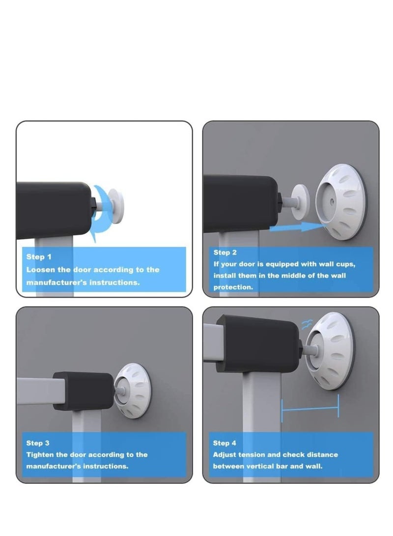 RATSAW 4 Pack Baby Gate Wall Protector Wall Guard for Protect Door Stair Wall Surface Babies and Pets Safety  - Image 5