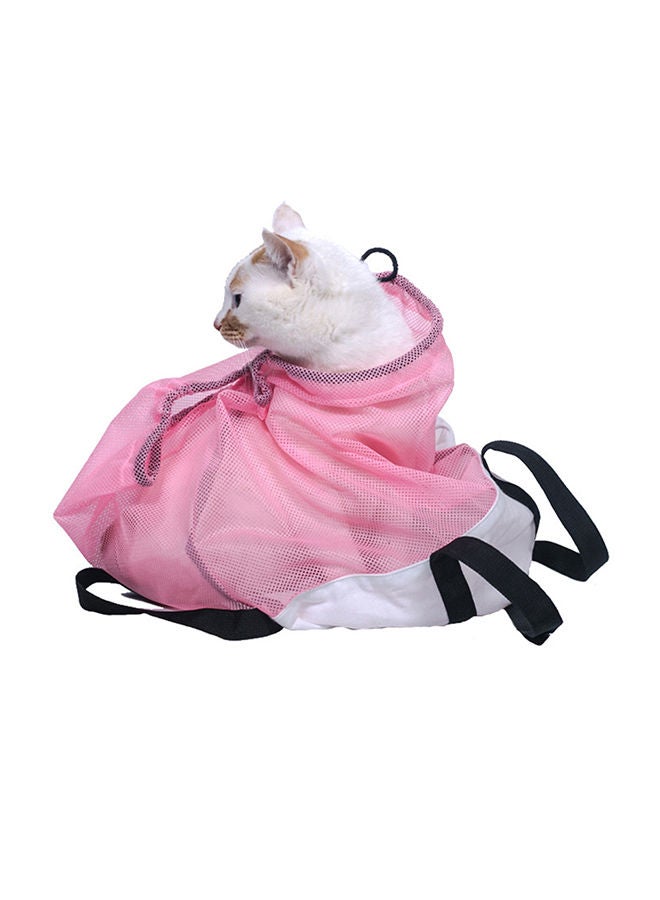 NIBEMINENT Cat Grooming Bag Pink/White 15 x 5 10cm  - Image 2