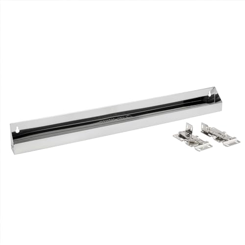 Rev-A-Shelf 28" Slim Tip-Out Sink Tray for Kitchen and Bathroom Base Cabinets, Large Pull Out Stainless Steel Storage Organizer, Silver, 6541-28-52 - Image 1
