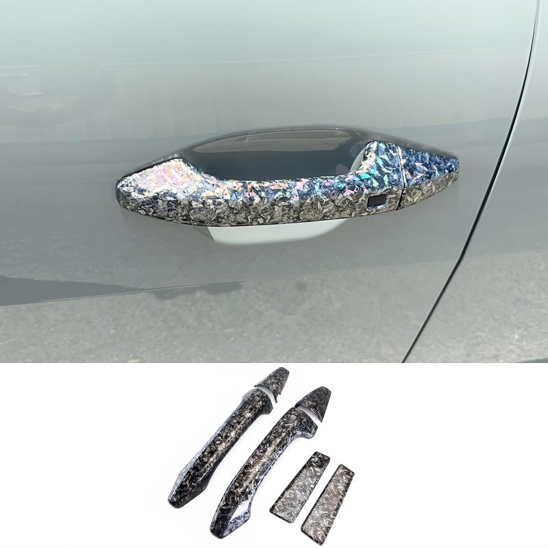 JUIVEEL ABS Car Exterior Door Handle Cover Set Outside Door Handle Cover Compatible with Kia K4 20252026 Accessories Laser Style - Image 2